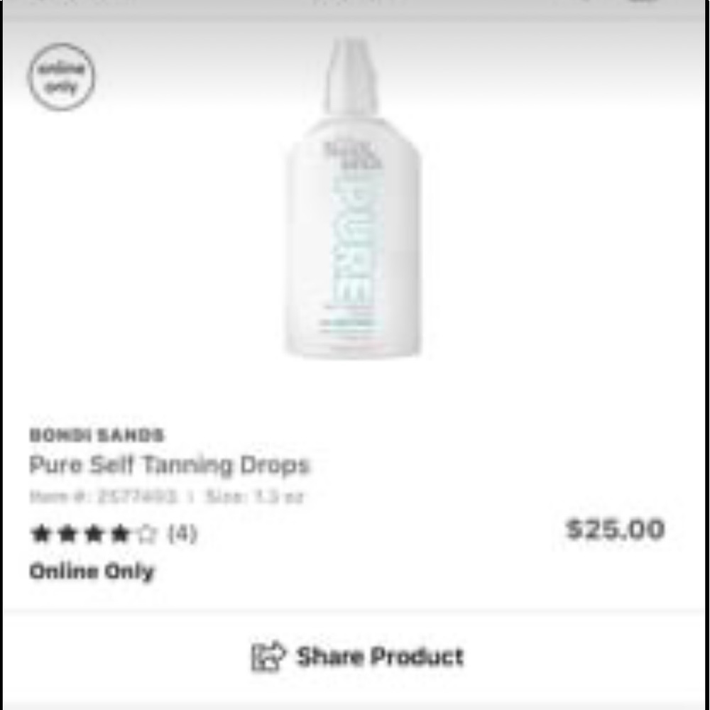 New Bondi Sands Pure Self-Tanning Drops